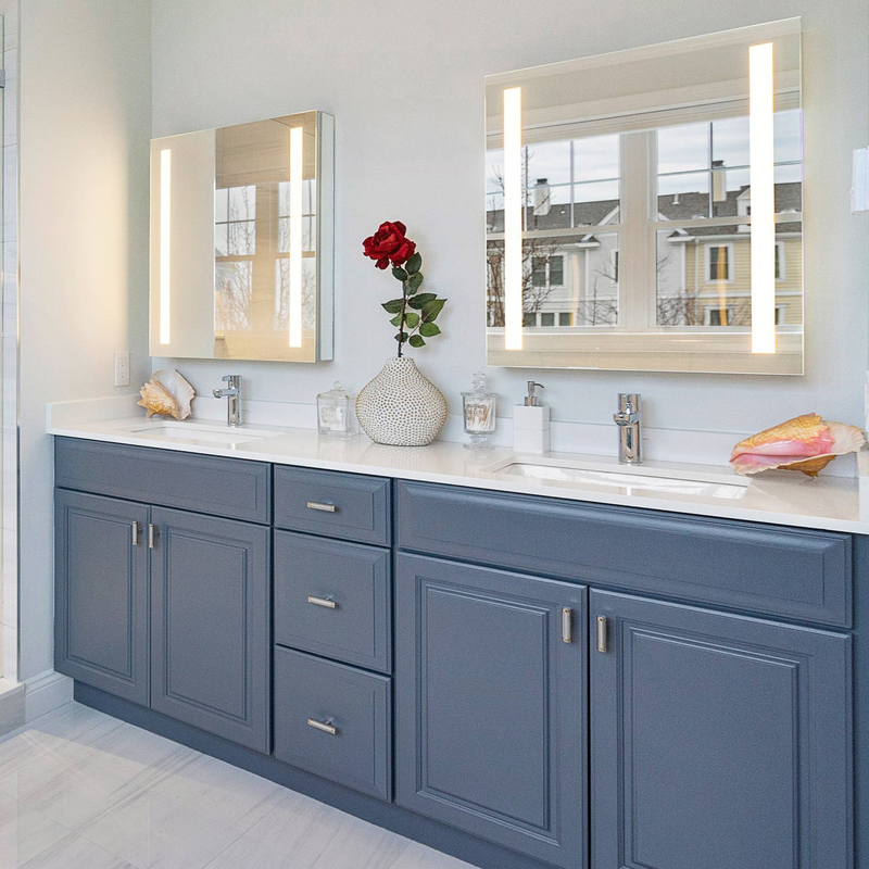 Governo blu bianco di vanità del bagno del multi di colore specchio classico della lacca