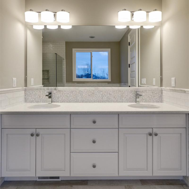 Bacino di mano europeo antico di Pale Grey Bathroom Vanity With Wash di legno solido della quercia rossa