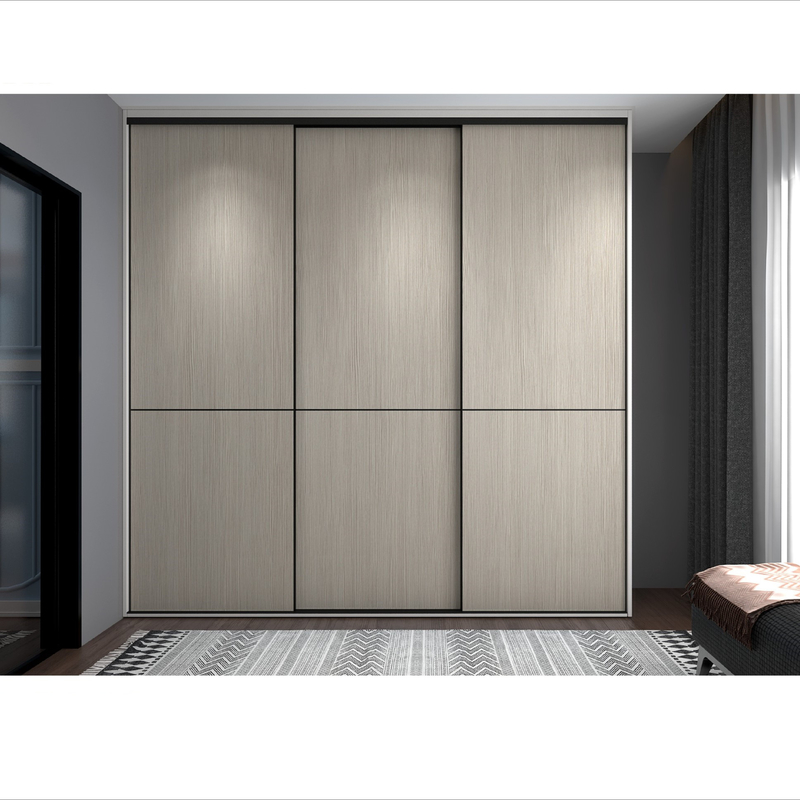 Porta bianca di verniciatura di legno di Grey Wardrobe Multi Color Sliding della melammina moderna