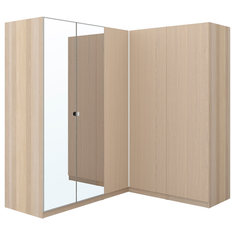 Guardaroba moderni del grano di legno della camera da letto del Governo di stoccaggio della porta della melammina 4 con lo specchio dei cassetti