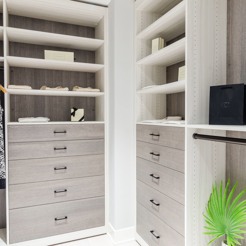 U modella la passeggiata di legno di Matte Grey Melamine Walk Through Wardrobe nello stoccaggio dell'abito
