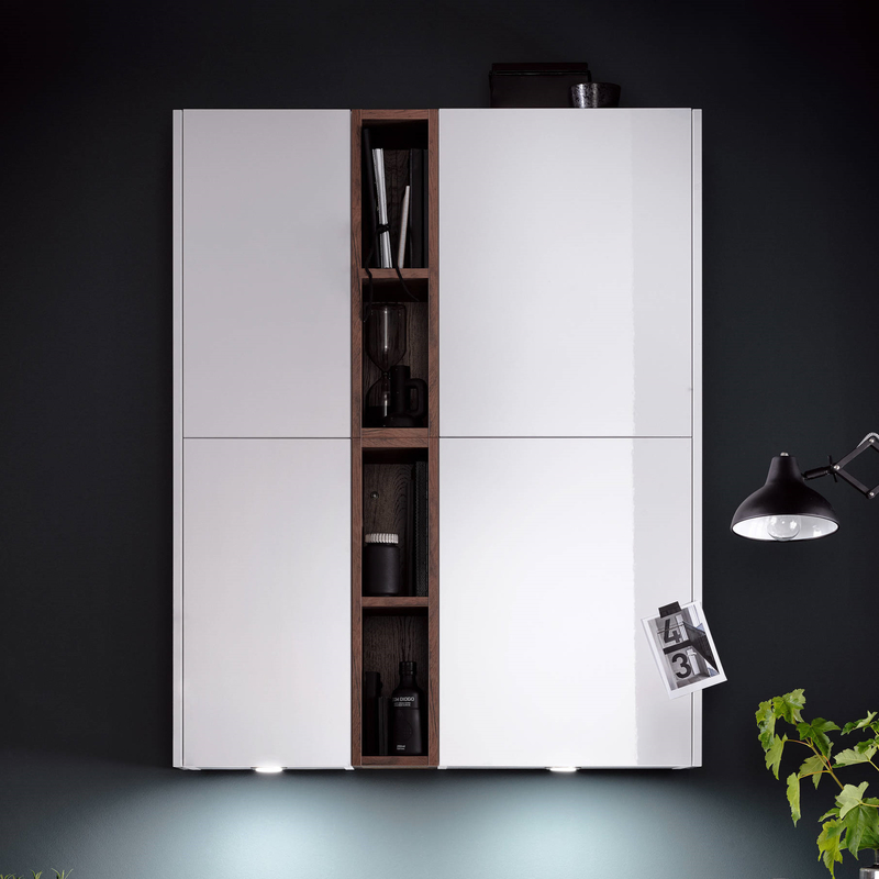 Cucinino modulare MDF impiallacciato in legno mobili da cucina mobili tutto in uno con set isola