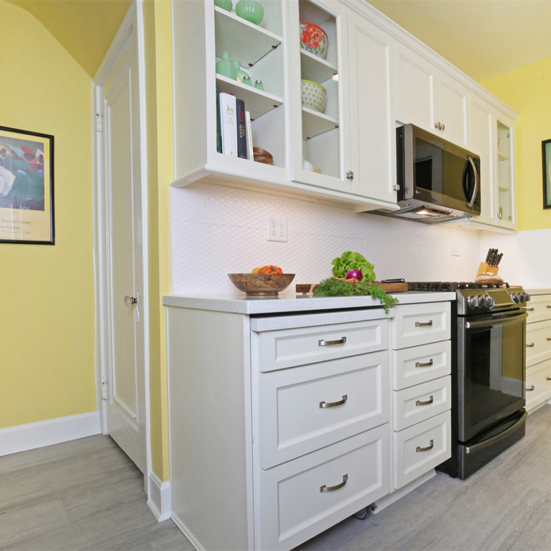 Il vetro modulare della cucina progetta l'intero insieme dell'armadio da cucina della mobilia moderna di Shaker Style Lacquer Unit Small