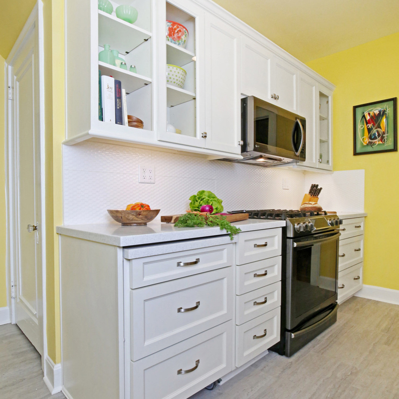 Il vetro modulare della cucina progetta l'intero insieme dell'armadio da cucina della mobilia moderna di Shaker Style Lacquer Unit Small