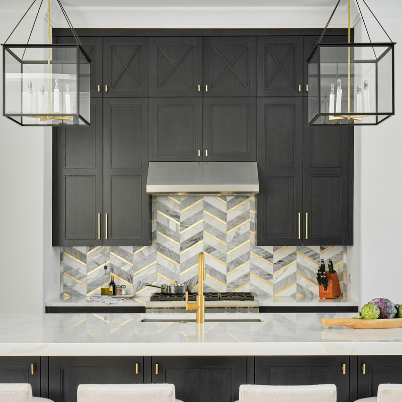Maniglia dorata Shaker Kitchen Cabinets Complete Sets nero vicino molle di alta qualità moderna americana con l'isola